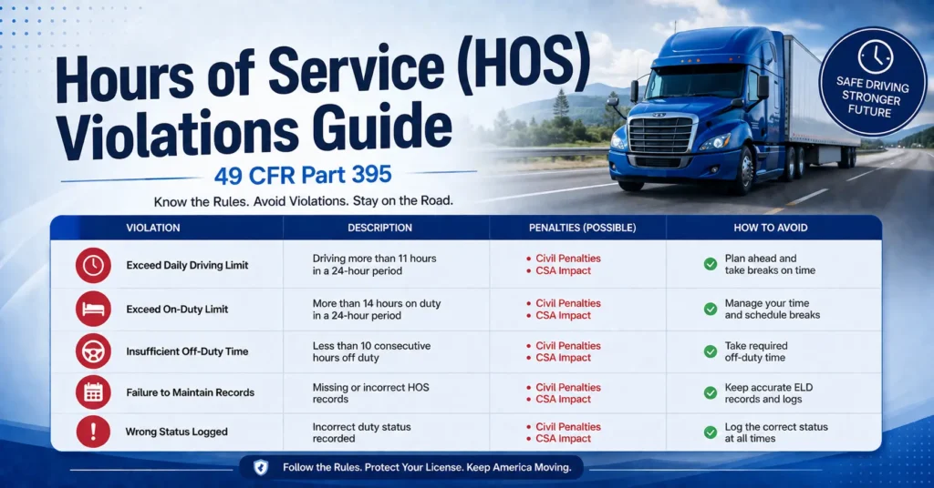 Hours of service violation guide