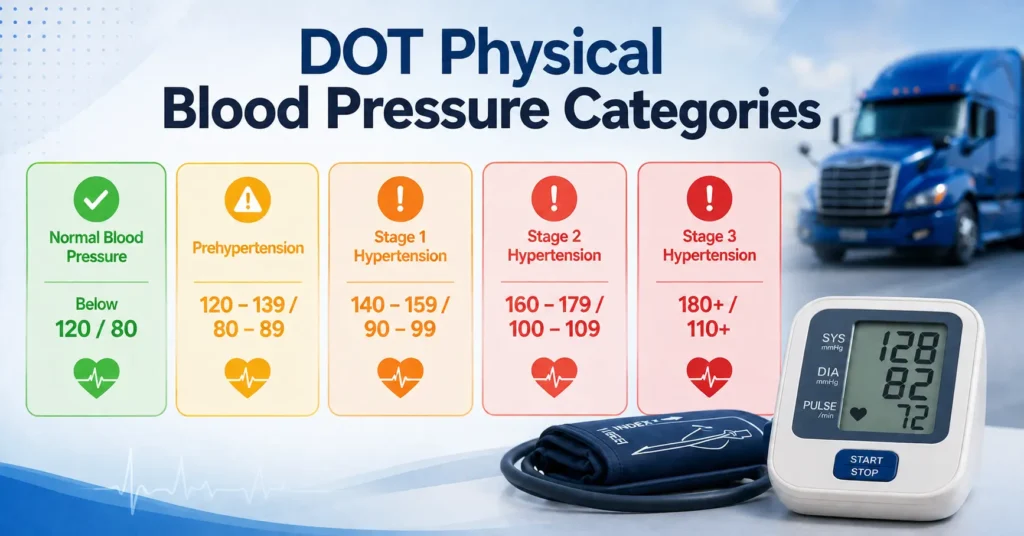 DOT Physical Blood Pressure Categories