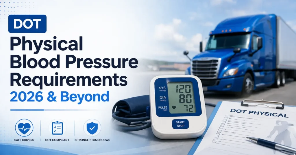 DOT physical blood pressure requirements 2026
