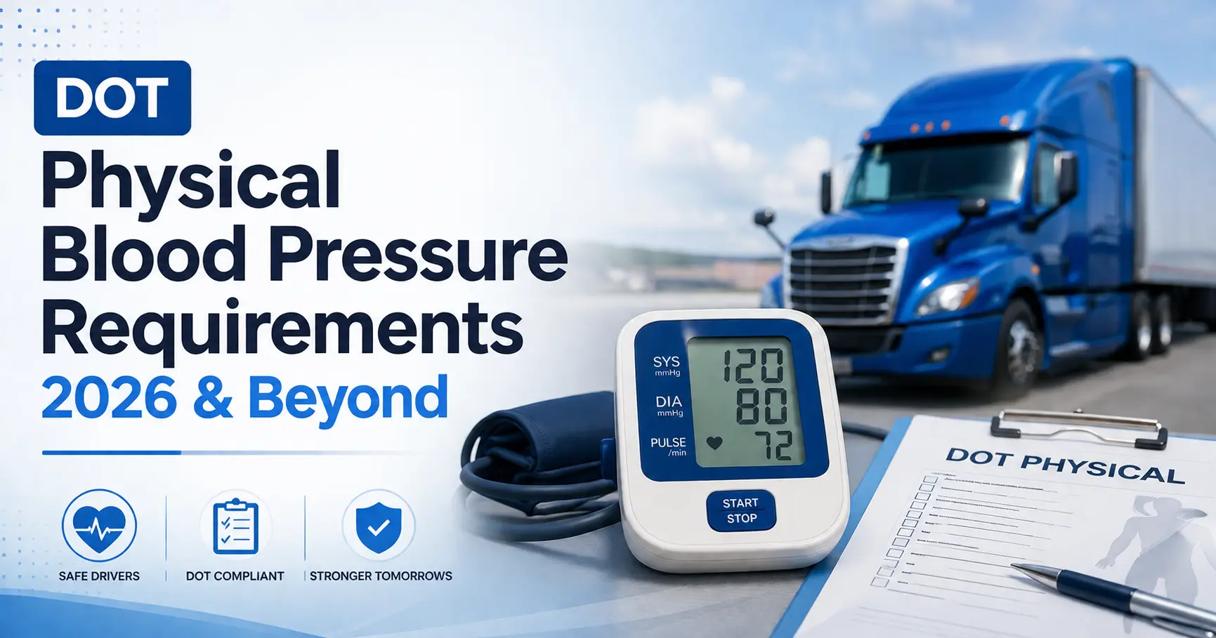 DOT physical blood pressure requirements 2026