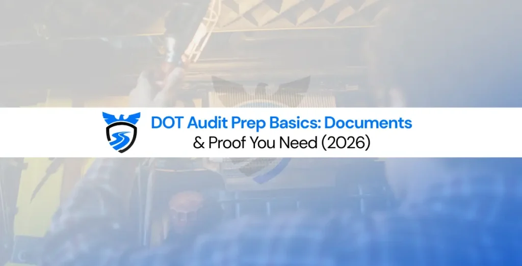 DOT audit preparation checklist showing FMCSA safety audit documents
