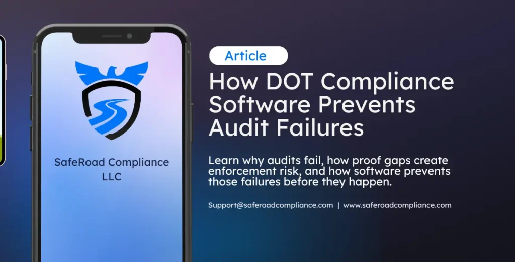 DOT compliance software dashboard showing audit ready compliance records