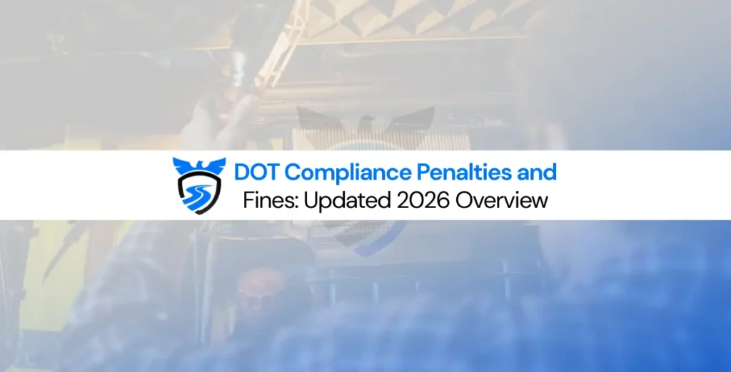 Breakdown of DOT compliance penalties and FMCSA fines affecting trucking companies in 2026