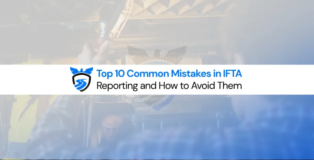 Truck driver reviewing IFTA fuel tax report