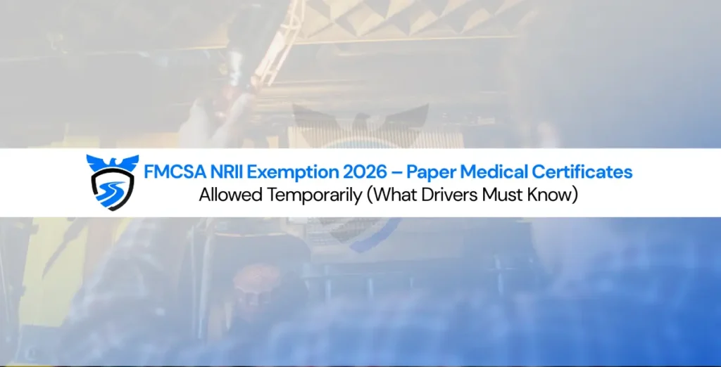 FMCSA NRII exemption 2026 paper medical certificate rules CDL drivers