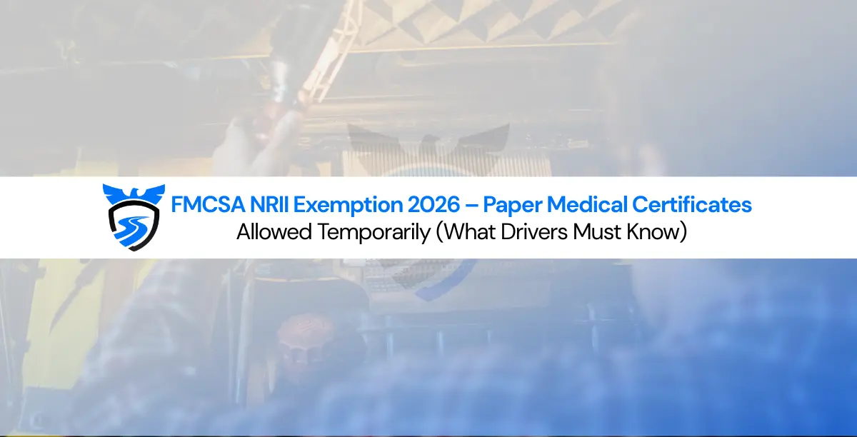 FMCSA NRII exemption 2026 paper medical certificate rules CDL drivers