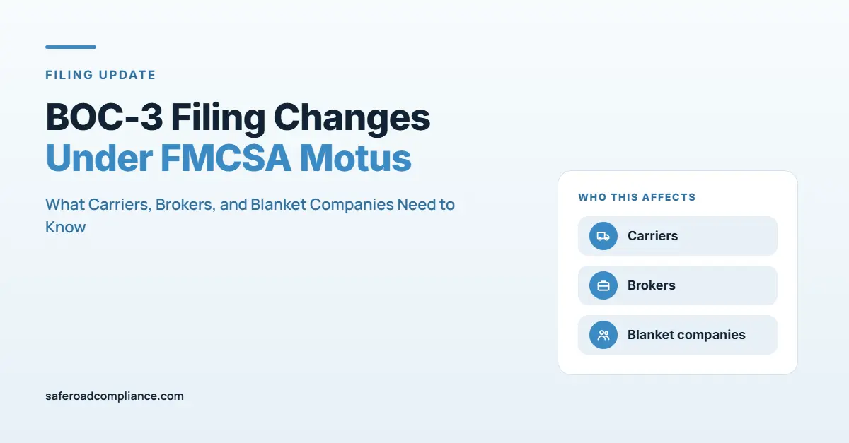 BOC-3 Filing Changes Under FMCSA Motus