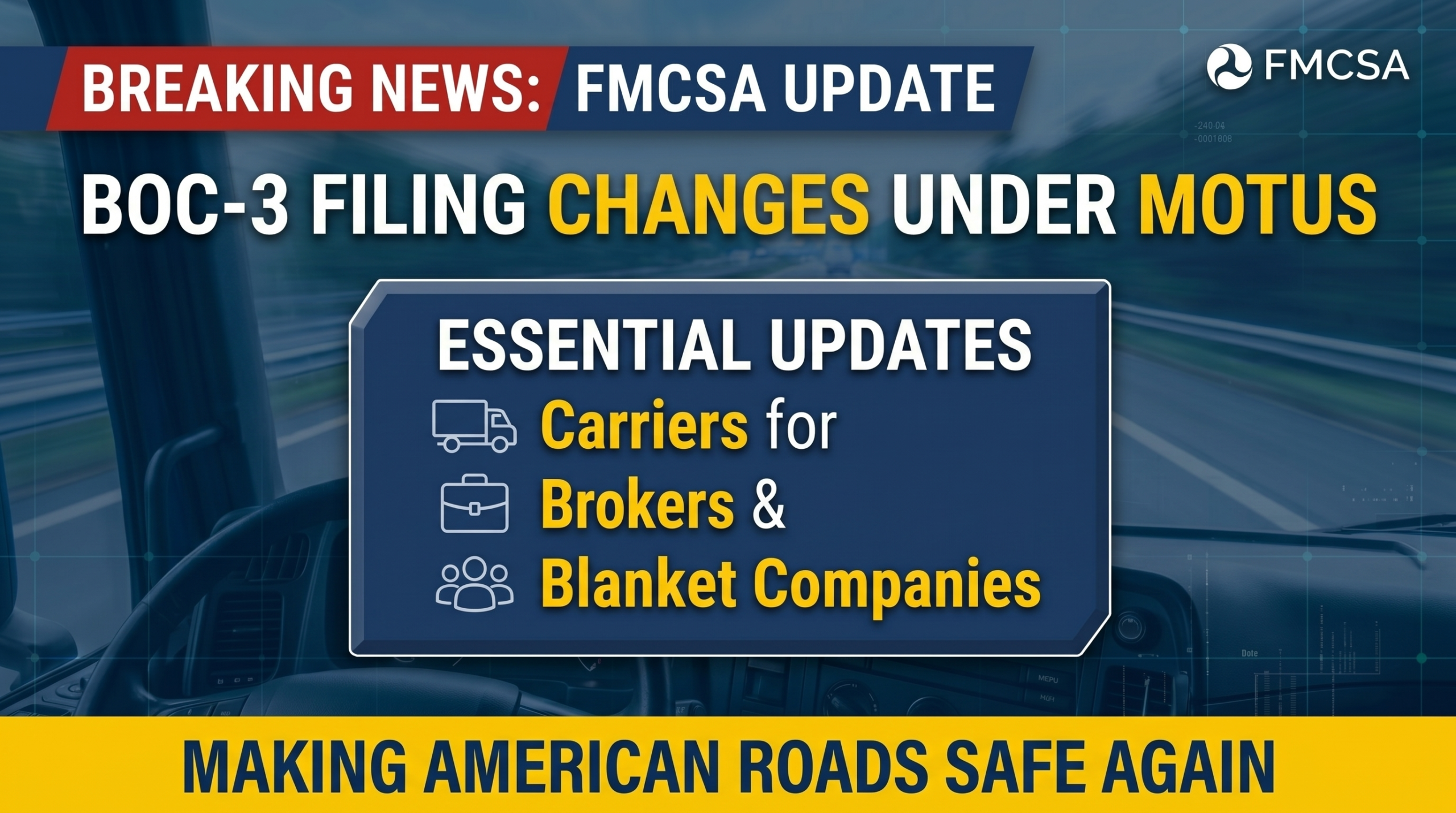 BOC-3 Filing Changes Under FMCSA Motus