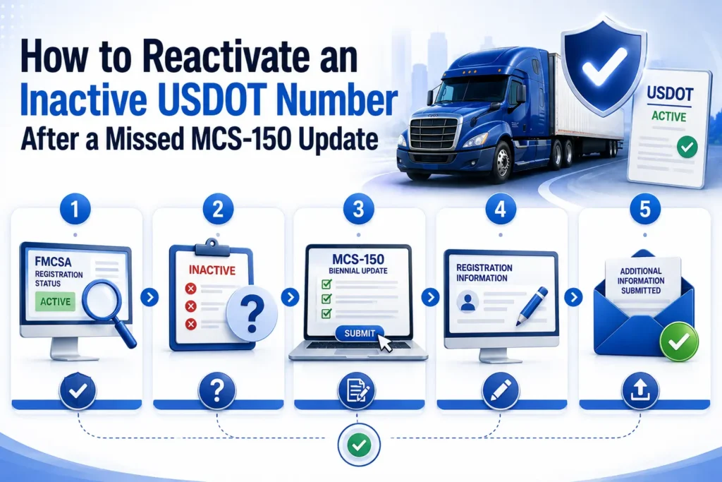 how to reactivate an inactive usdot number step by step