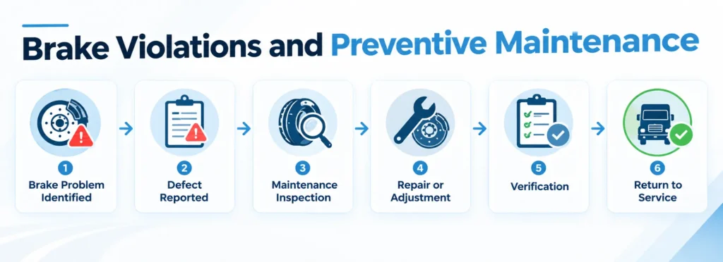 Brake Maintenance Workflow Infographic