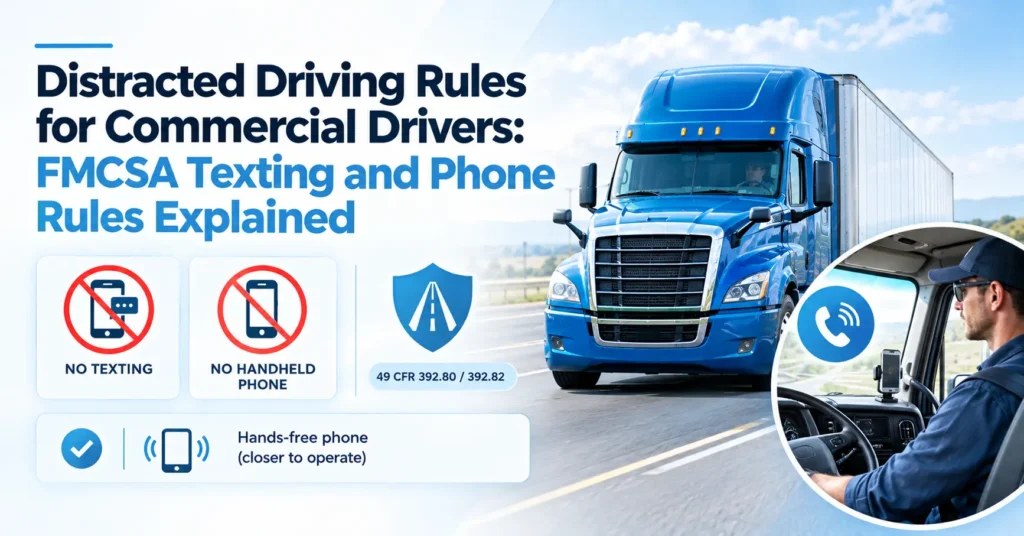 How a distracted driving FMCSA violation reaches carrier CSA data and driver disqualification