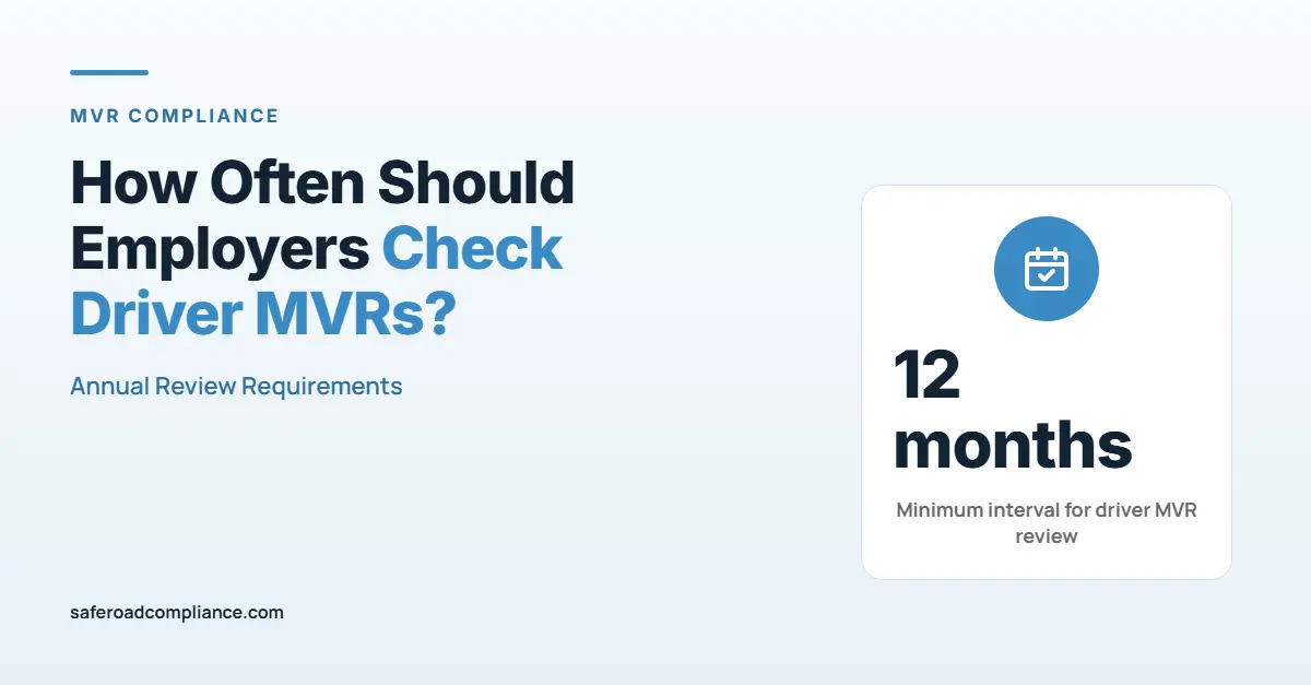 How Often Should Employers Check Driver MVRs