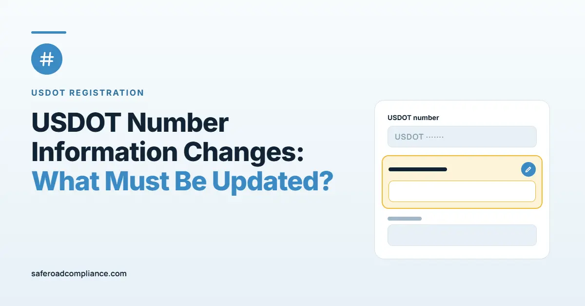 which USDOT carrier information must be updated