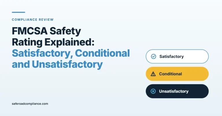 How an FMCSA compliance review leads to a satisfactory, conditional, or unsatisfactory rating